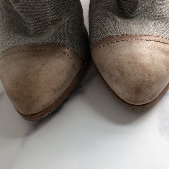 Reed Krakoff Made in Italy Gray Linen Long Boots Size 40 (US Size 9) - Picture 3 of 16